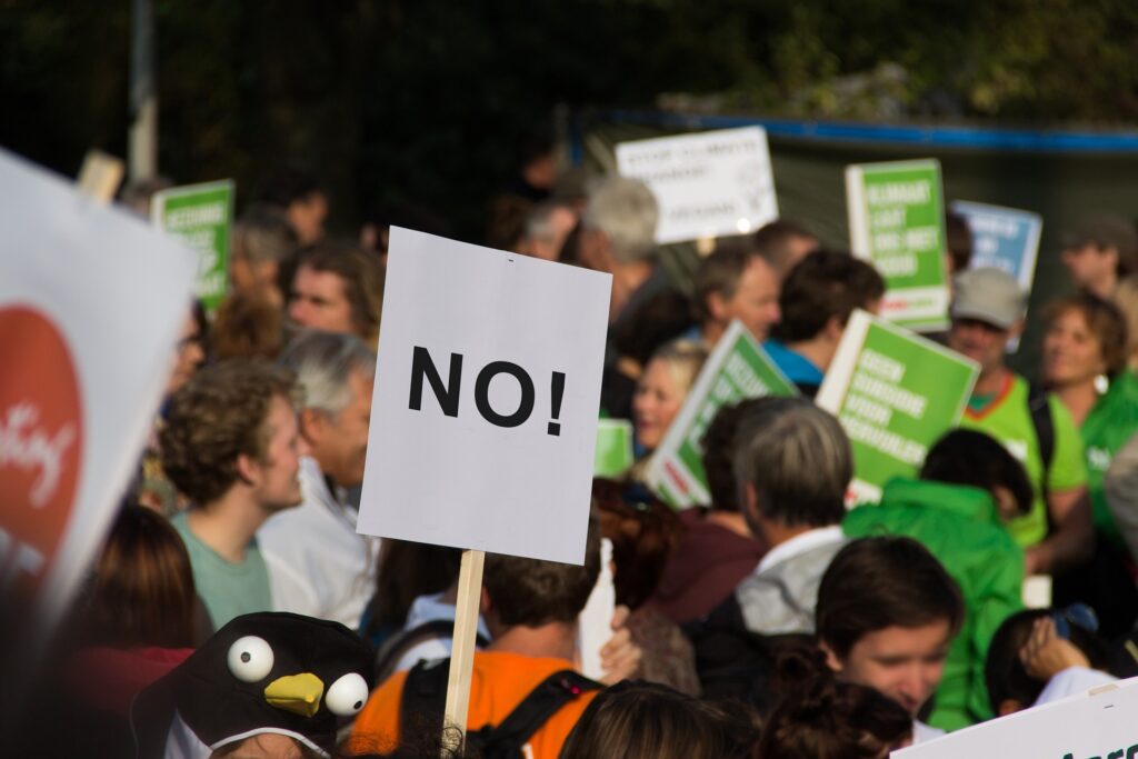 Angry protestors 